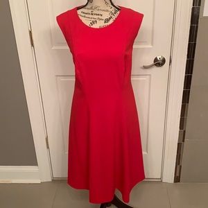 Tommy Hilfiger Red Dress.  Evasé with nice Tailored Seams.  Size 16